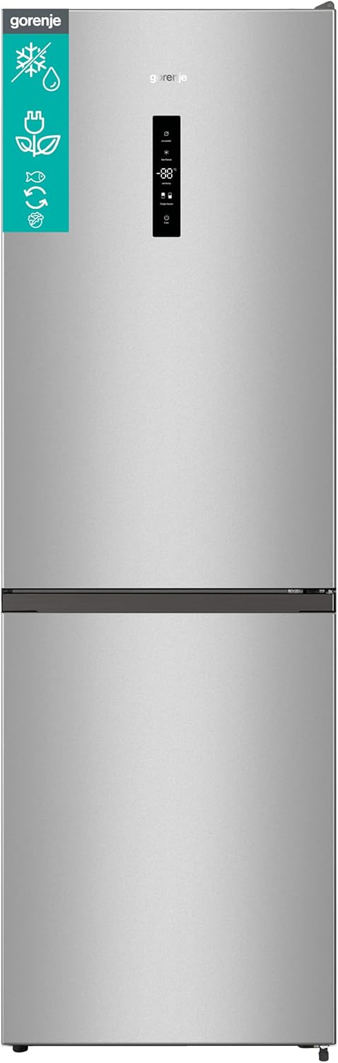 Gorenje NRK619CAXL4 Kühl-Gefrierkombination, 304 l, 186 cm, NoFrost Plus, Convert FreshZone, MultiFlow 360, 36 dB, Klasse C