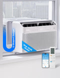 Midea 8,000 BTU U Shaped Smart Inverter Fensterklimaanlage, Inverter, Cools 350 Sq Ft, 37% Energy Savings, Remote (2026 Edition)
