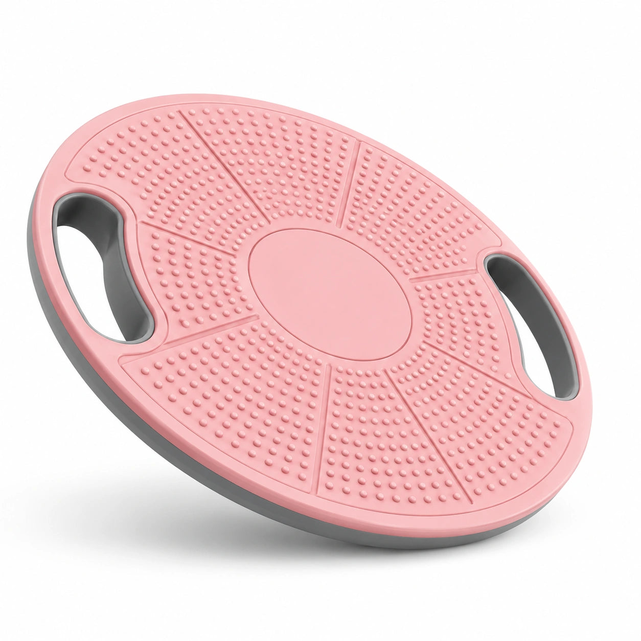 Balance Board Pink/Grau, rutschfest, 40 cm mit Griffen