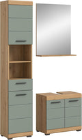 Badmöbel-Set Scott Schrank, Stauraum, Badezimmer-Set 3-teilig