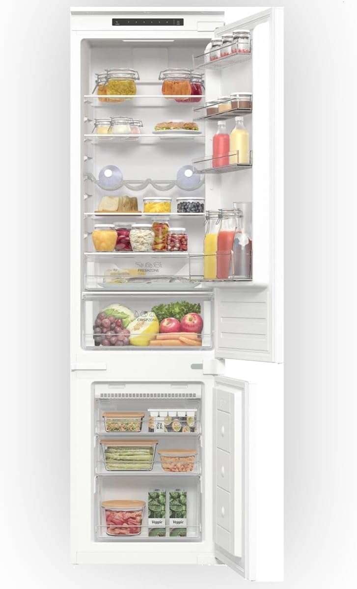 Gorenje Einbau-Kühl-Gefrierkombination, 281 Liter, 194 cm Nische, 100 W, 225 Liter, NoFrost DualAdvance, Edelstahl, Umluft-Kühlsystem