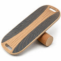 Balance Board aus Holz mit Kork, Braun/Schwarz, Anti-Rutsch, 80x30 cm