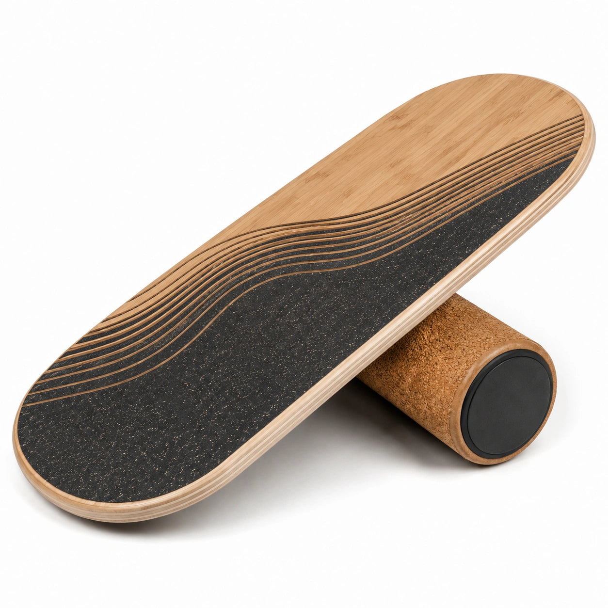 Balance Board für Gleichgewichtstraining 80x30 cm Braun/Schwarz