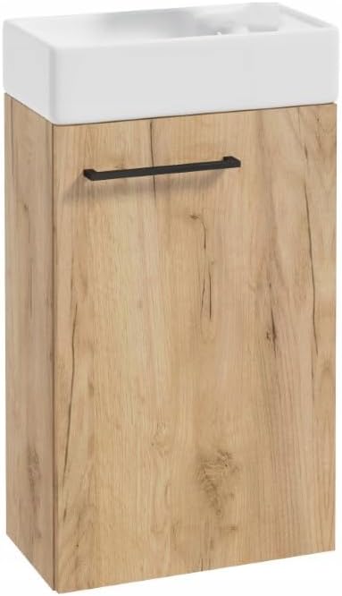 . Deftrans Domodomo Badezimmerschrank mit Waschbecken, Waschbeckenschrank 40 × 68 × 21,3 cm, Breite des Waschbeckens: 40 cm, Waschbecken: 68 cm