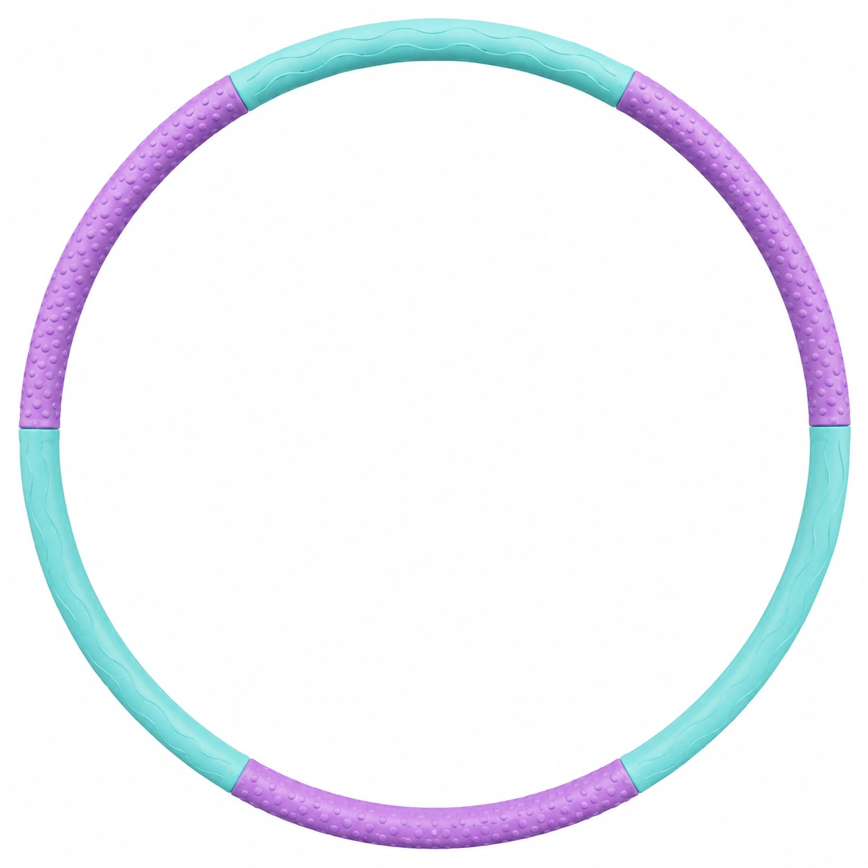 Hula-Hoop-Reifen mit Massagefunktion, Lila/Türkis, 1,2 kg