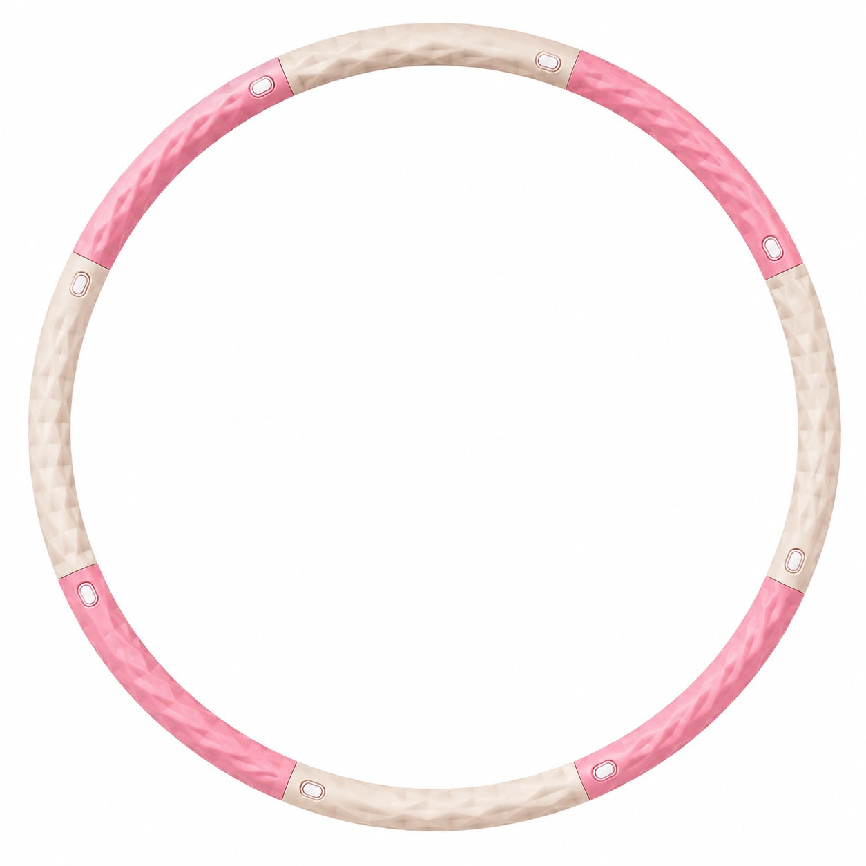 Hula-Hoop Fitnessreifen Rosa/Beige 100 cm, 1,2 kg