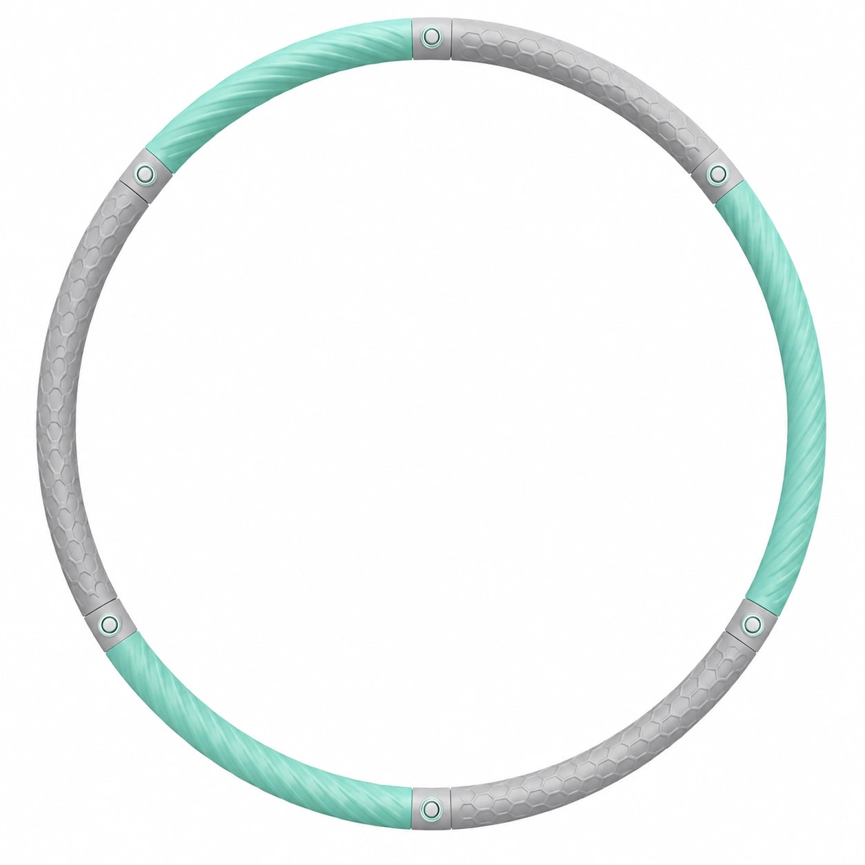 Abnehmbarer Fitness Hula Hoop 1.2kg, 100cm - Mintgrün/Grau
