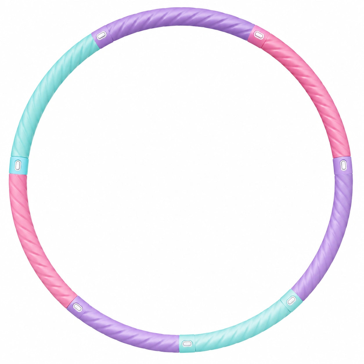 Hula Hoop Fitnessreifen in Lila, Pink und Türkis