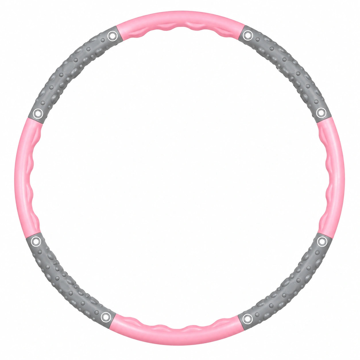 Pink/Grau Fitness Hula Hoop mit Massagefunktion, Ø 100 cm, 1,2 kg