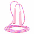 Verstellbares Perlen-Springseil für Fitness und Koordination - Rosa/Lila