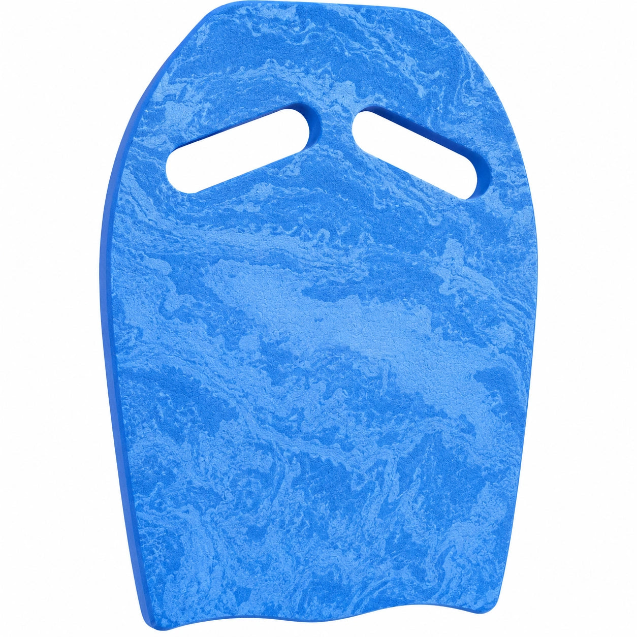 Blaues Schwimmboard mit Grifflöchern