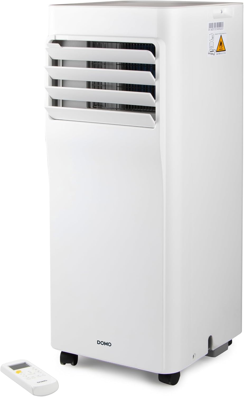 DOMO DO10162 Mobile Klimaanlage, 7000 BTU, 57,5 dB, Timer, Fernbedienung, Touch-Display, 4-in-1 mit Kühlung, Entfeuchter & Ionisator, Entfeuchten