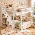 Etagenbett 90 × 200 mit Stauraum, Stauraum