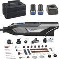 Dremel 8240 Akku-Multitool 12V 2Ah, Stauraum, Multifunktionswerkzeug Set mit 2 Akkus, 5 Auf-und Vorsätze, 1 Dremel BOX, 65 Zubehören zum Schneiden