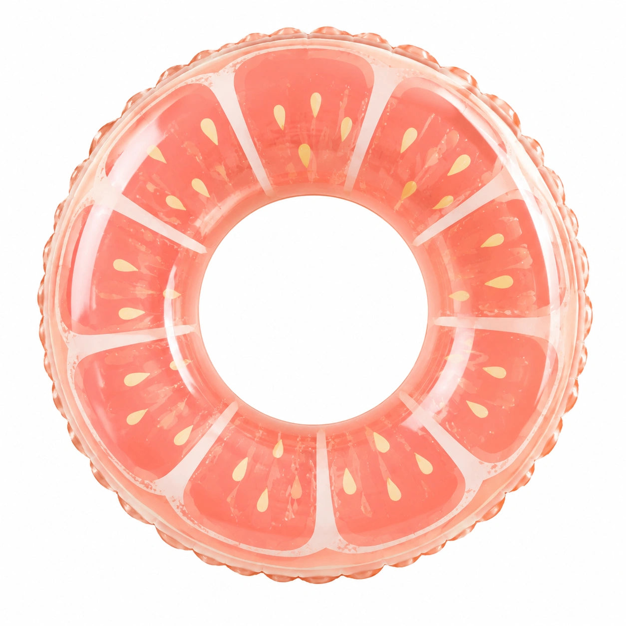 Aufblasbarer Schwimmring im Grapefruit-Design, 90 cm, Orange