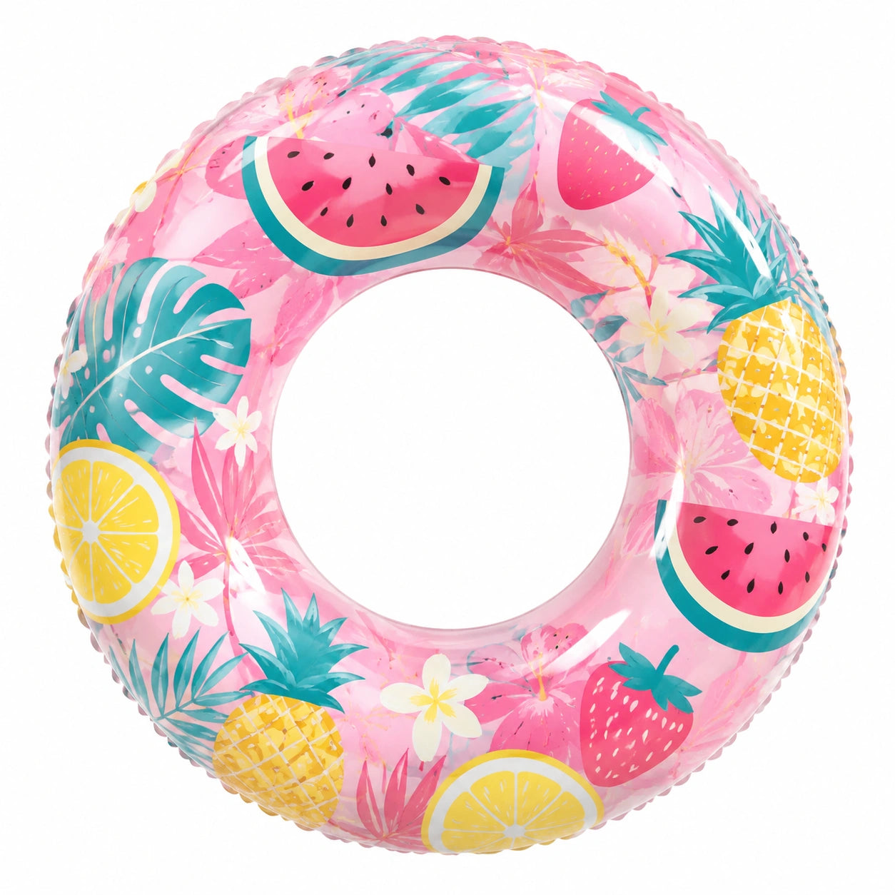 Aufblasbarer Schwimmring mit tropischem Obst-Design, 90 cm