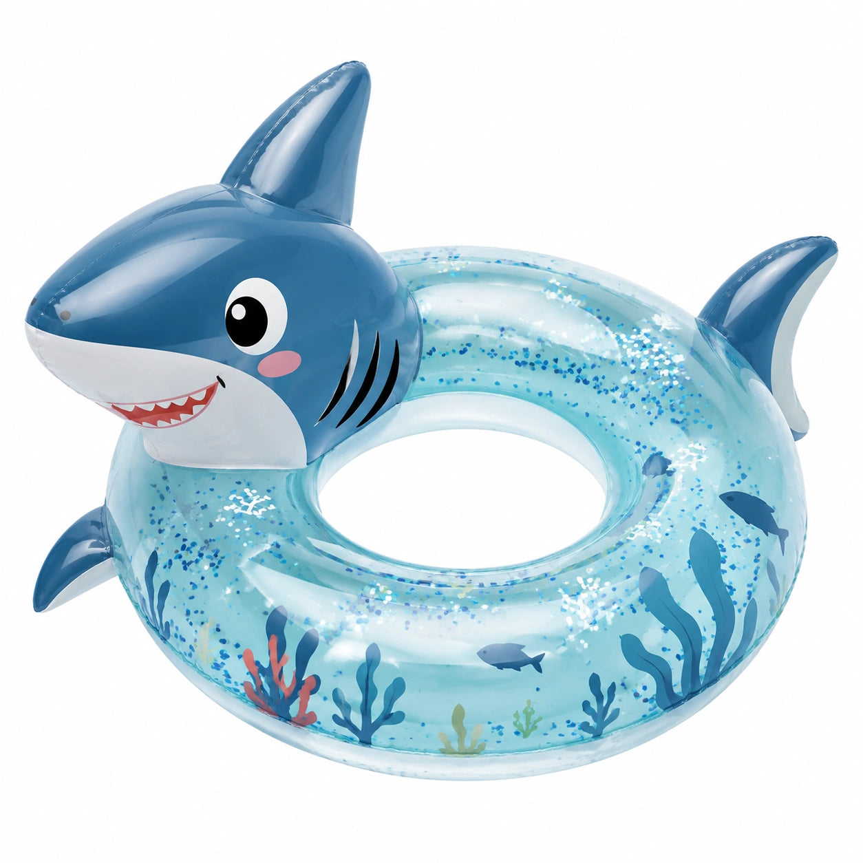 Aufblasbarer Kinder Schwimmring Hai Design Blau 70cm