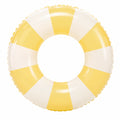 Aufblasbarer Schwimmring Gelb Weiß für Pool und Strand 90 cm