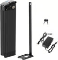 Schwarz Silverfish 36V/48V 13/15/17.5/20Ah E-Bike-Akku für 250 W 350 Mountainbike, Kompatibles Ladegerät: 54,6 V 3 A