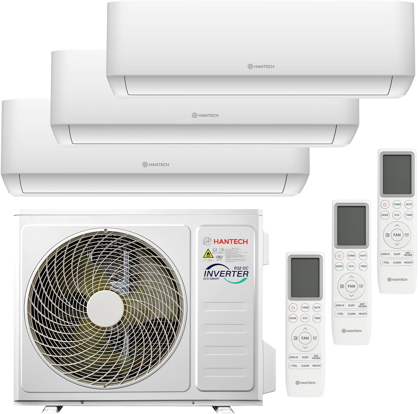 HANTECH Multisplit Klimaanlage, App-Steuerung, Timer, Inverter, Entfeuchten, Filter