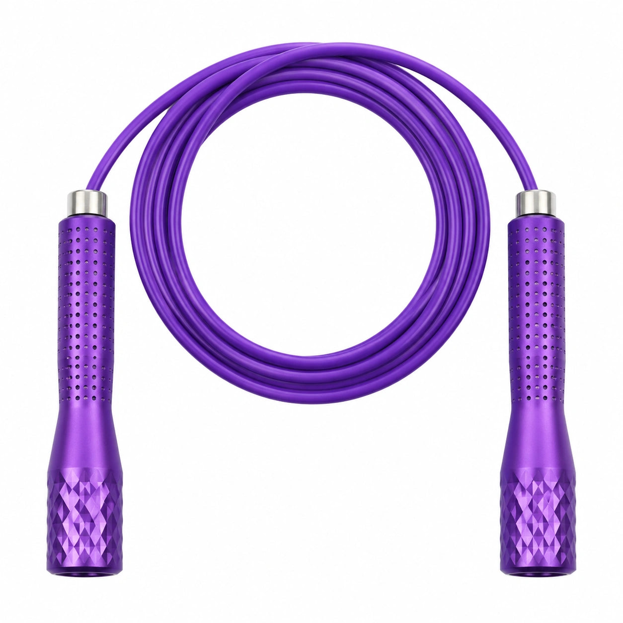 Violettes Fitness Springseil mit verstellbarer Länge