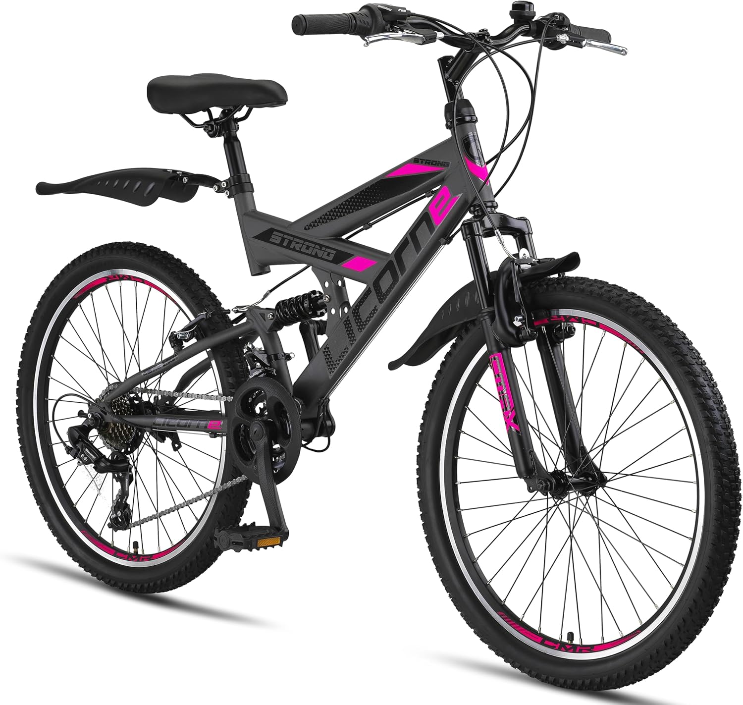Licorne Bike Strong V Mountainbike, 21 Gang-Schaltung