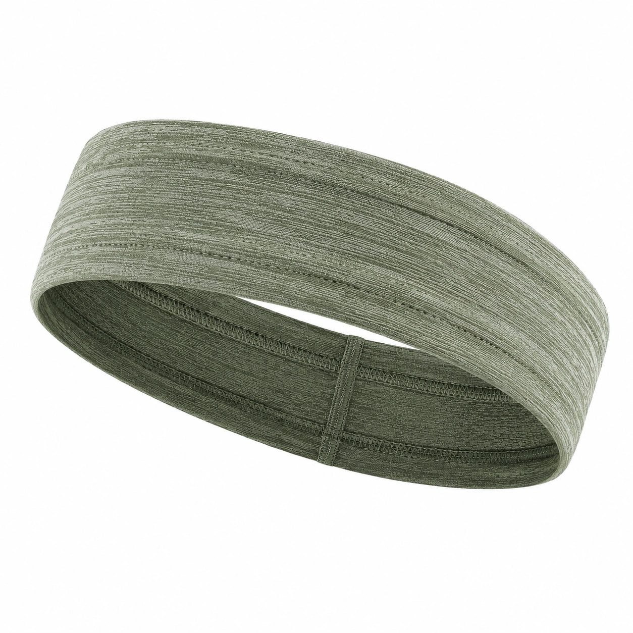 Elastisches Sport-Stirnband in Olivgrün, Schweißabweisend