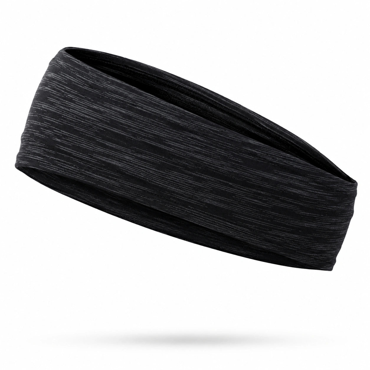 Elastisches Sport-Stirnband Schwarz 8 cm