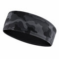 Sport-Stirnband Camouflage Grau/Schwarz