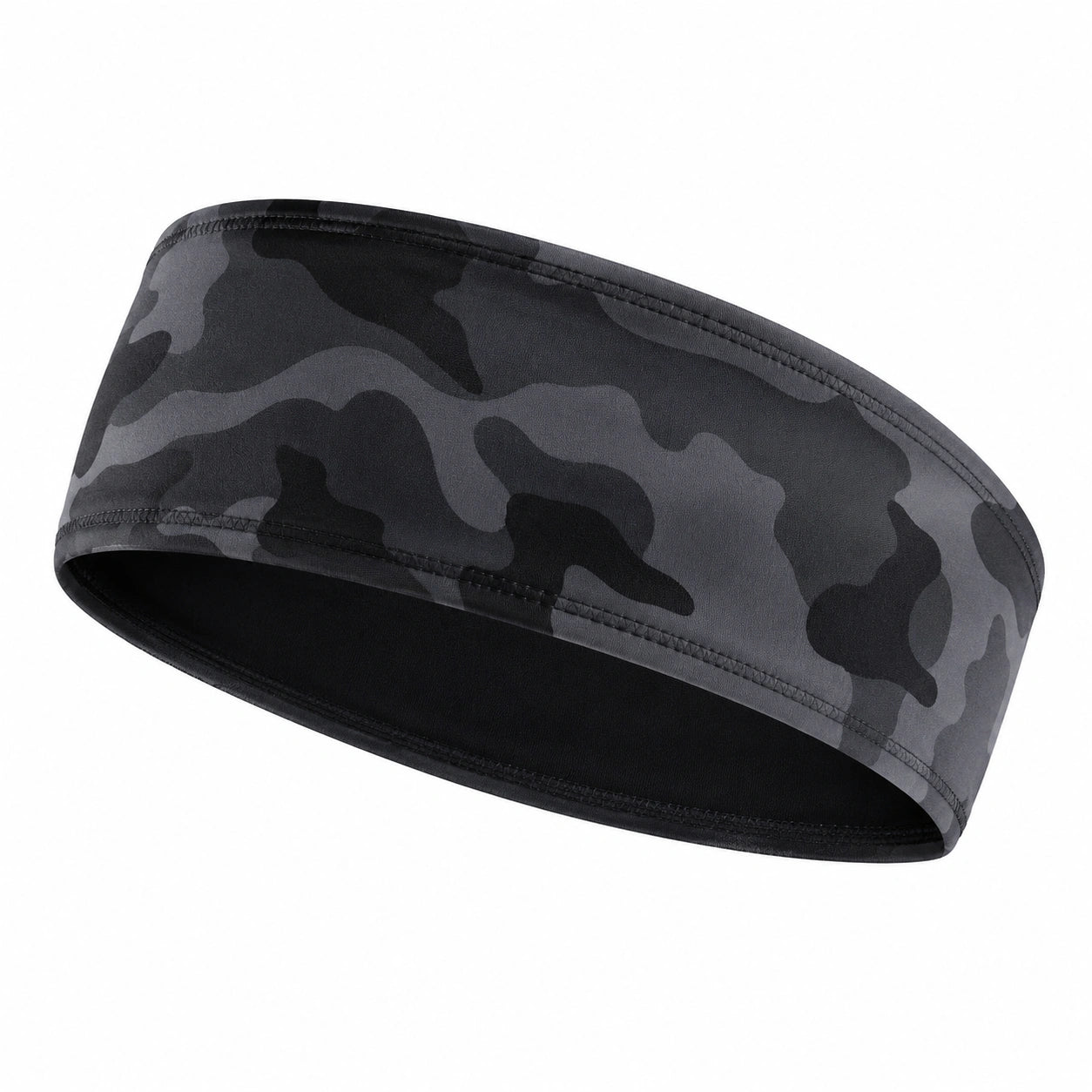 Sport-Stirnband Camouflage Grau/Schwarz