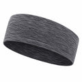 Elastisches Sport-Stirnband Dunkelgrau Meliert