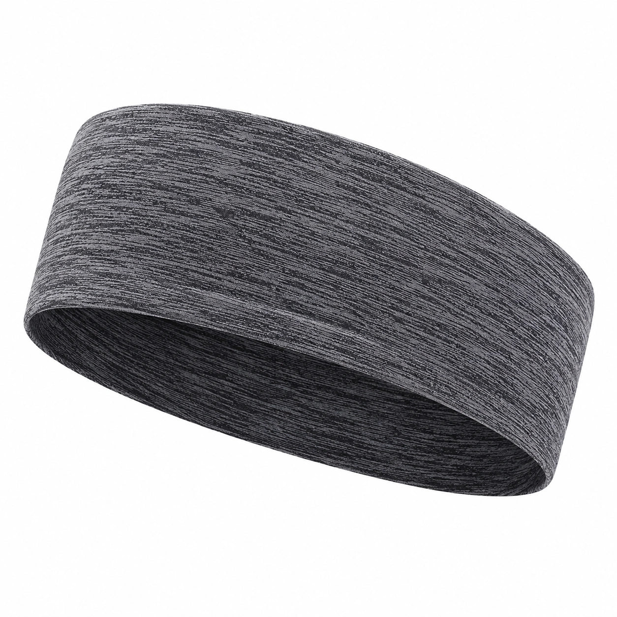 Elastisches Sport-Stirnband Dunkelgrau Meliert