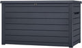 Koll Living Auflagenbox/Kissenbox Goliath XXL 870 Liter Farbe: Graphit, Riesige 870 Liter Fassungsvermögen, Stauraum, wasserbeständig