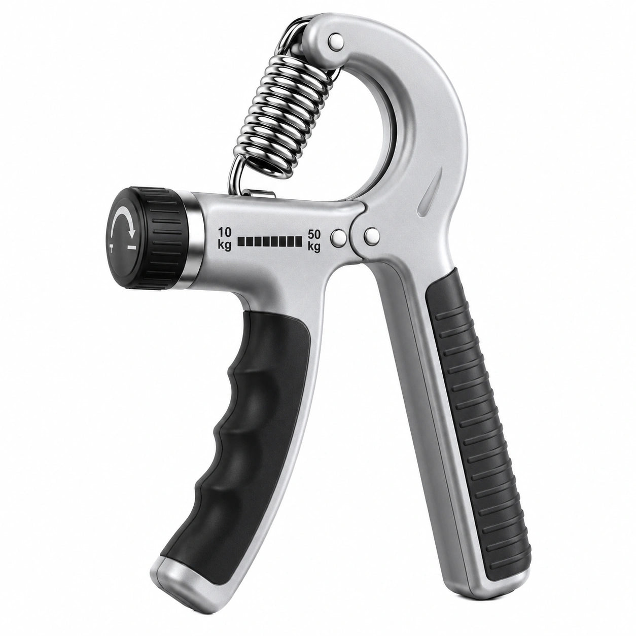 Einstellbarer Handtrainer 10-50 kg Schwarz/Silber