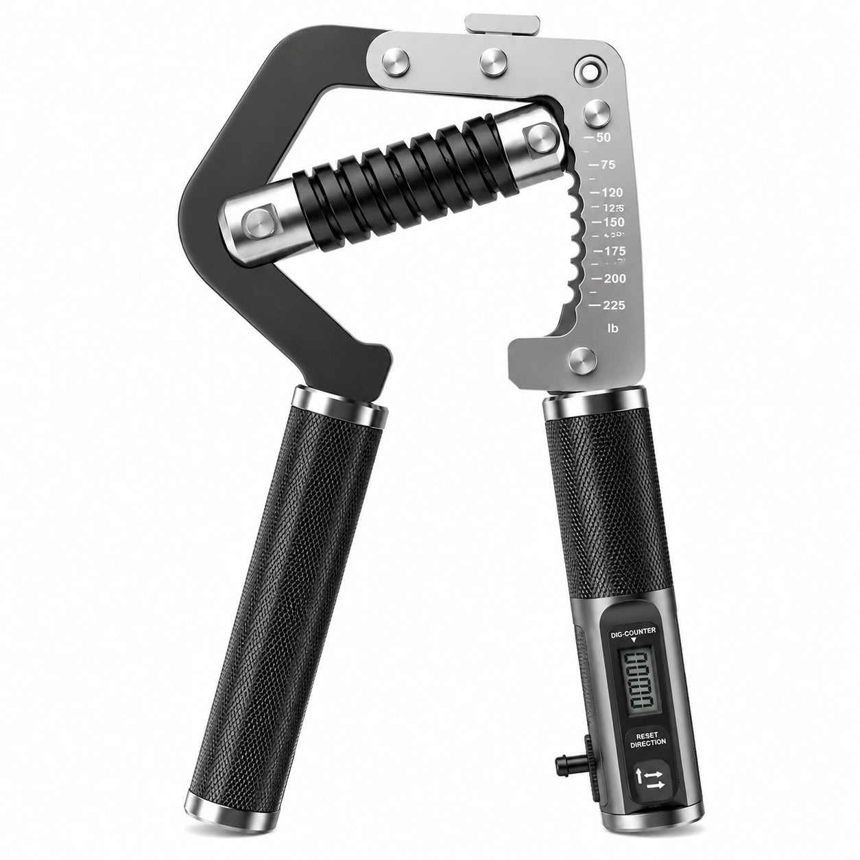 Einstellbarer Handtrainer mit Digital Zähler Schwarz