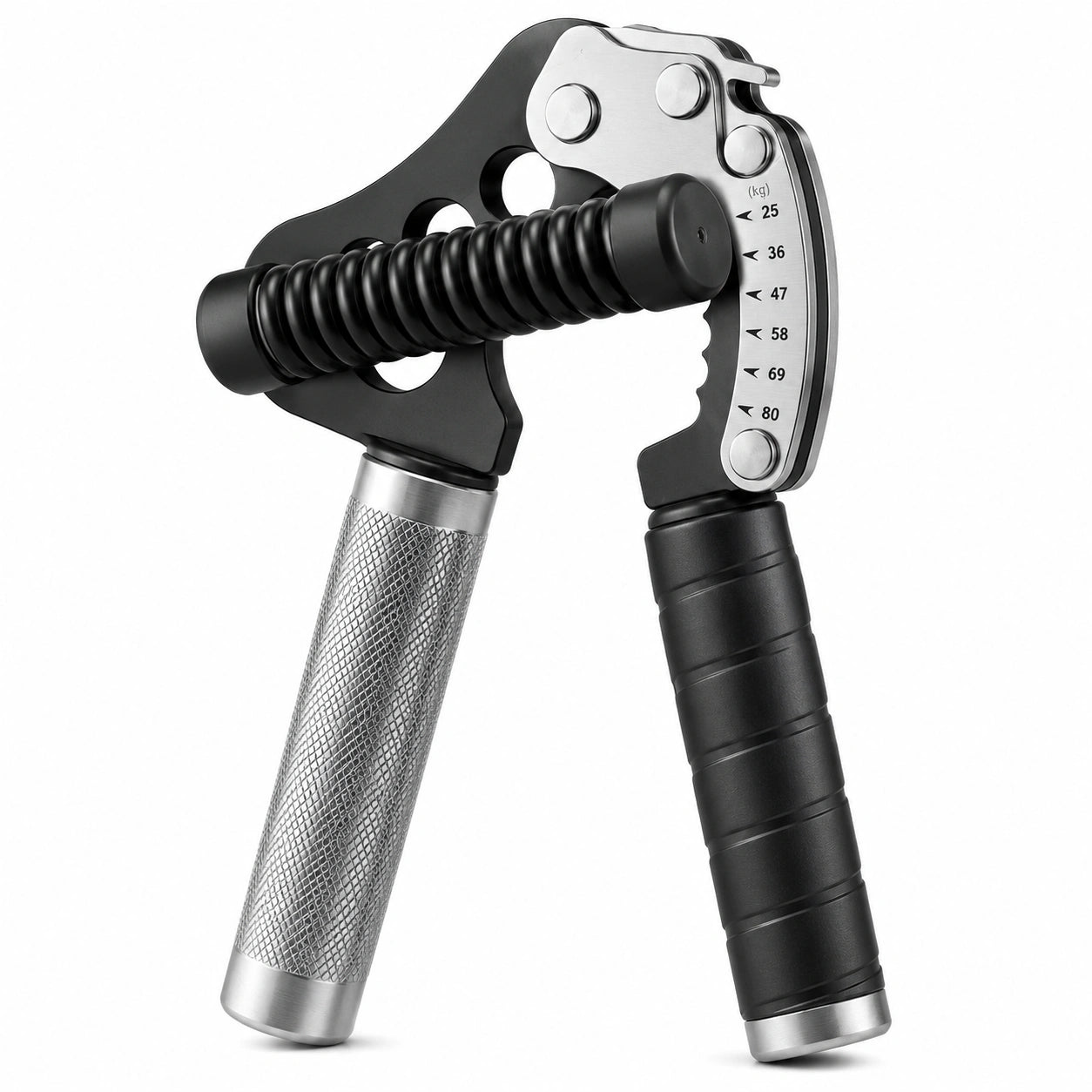 Verstellbarer Handtrainer 25-80 kg Schwarz/Silber