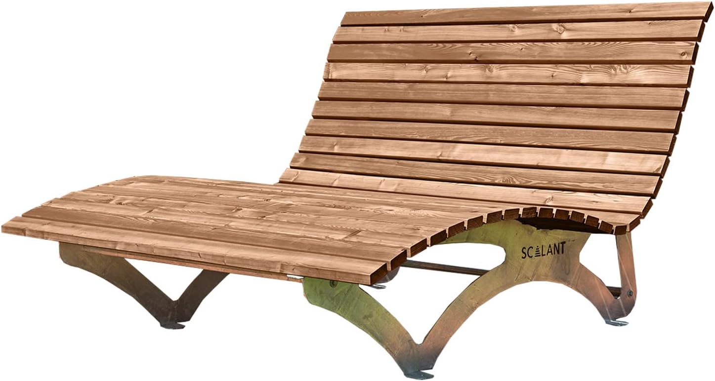 Waldsofa Classic, Holzliege für den Garten, wasserbeständig