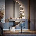 Vicco Schminktisch Melisa, 120 cm mit Beleuchtung und Hocker, Stauraum