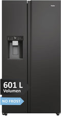 Haier Side-by-Side, 90,5 cm Breite zu jedem Küchenstil passt, Maße (B x T x H): 90,5 × 72,6 × 177,5 cm, NoFrost, App-Steuerung, Inverter, Display