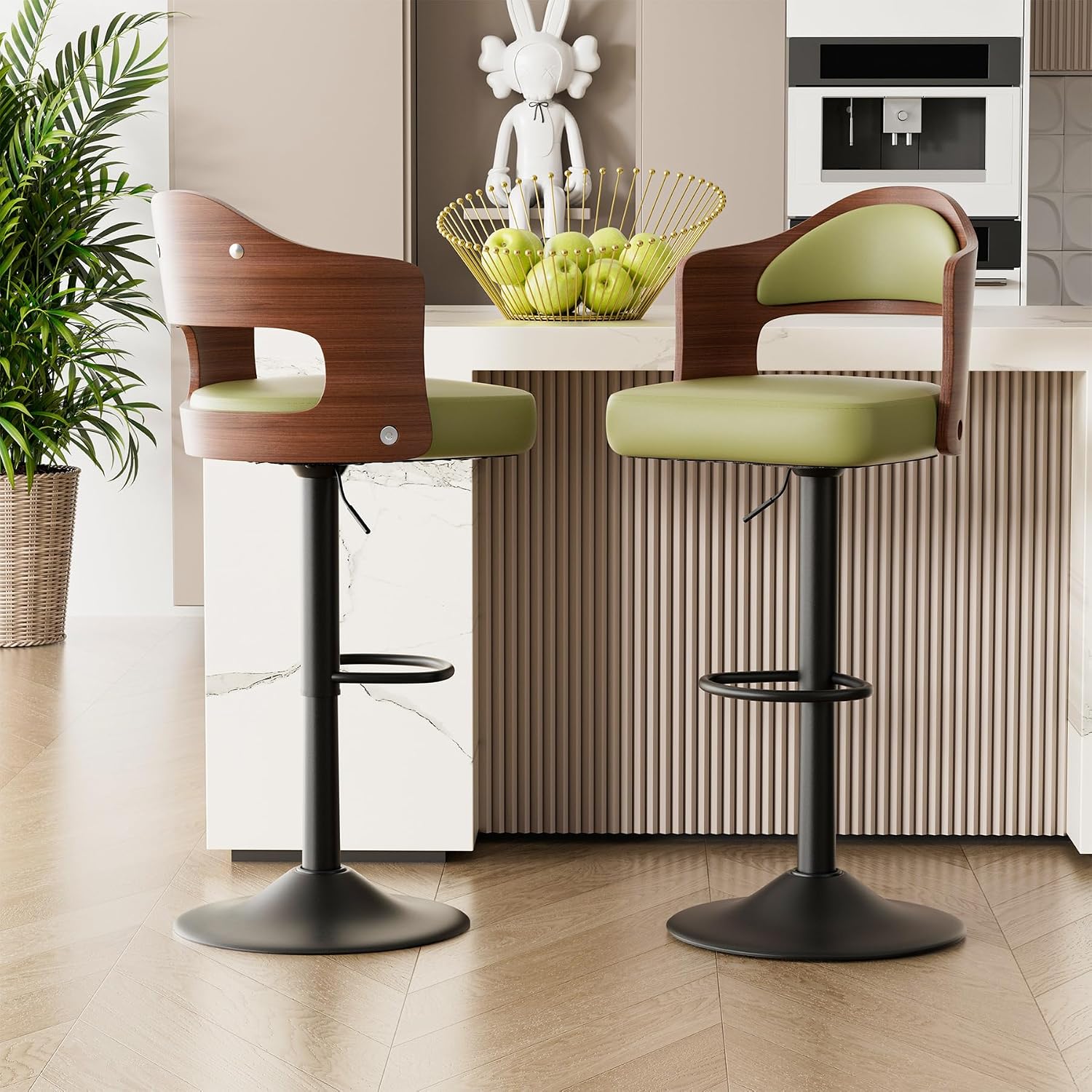 Hawthyhome Barhocker 2er Set Barstuhl Tresenhocker Bistrohocker 360 Drehstuhl Küch, verstellbar
