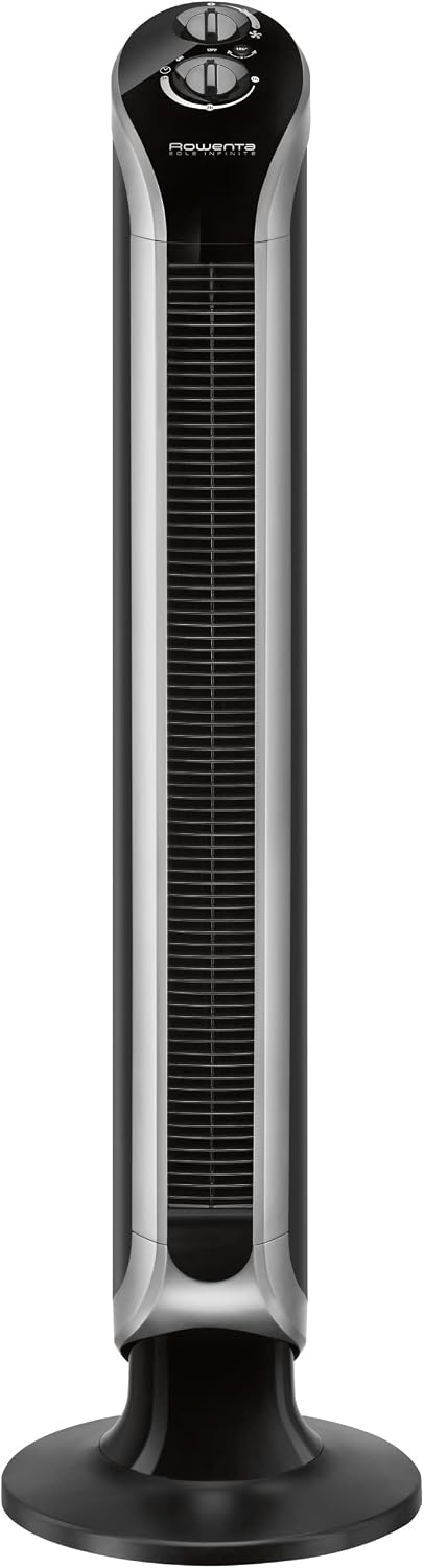 Rowenta VU6620 Eole Infinite Turmventilator, | leise mit nur 43 dB(A), 15 m2, horizontale Oszillation, Timer, LED-Beleuchtung, 3 Geschwindigkeiten