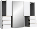 FORTE Winn 2 Schwebetürenschrank 270, moderner 2-türiger Schrank, 269,7 cm breit x 200,5 cm hoch x 61 cm tief, moderner 2-türiger Schrank