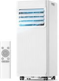 7000 BTU Mobile Klimaanlage, 19 l, 7000 BTU, leise mit 24-Stunden-Timer, Fernbedienung, Display, Ventilator und Luftentfeuchter, bis zu 25 m²(weiß)