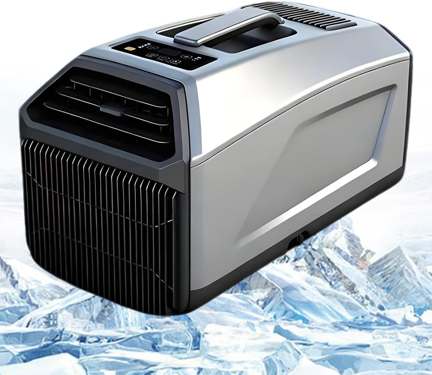 Schnellkühlende Outdoor-Klimaanlage, 240 W Stromverbrauch Silver, 42 dB, Timer, Fernbedienung, Kühlung, AC/DC 12 V/24 V, 3 Windgeschwindigkeiten