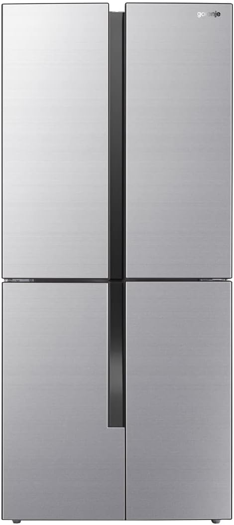 Gorenje NRM8182MX Side by Side Kühl-Gefrierkombination, 182 cm/ 394 Liter/NoFrost Plus, Edelstahl-look, MultiFlow 360, Schnellkühlen