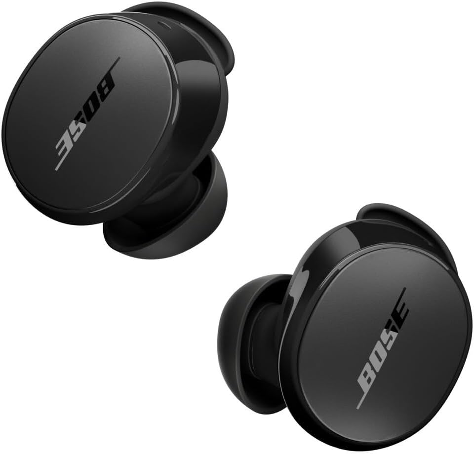 Bose QuietComfort kabellose Bluetooth-Earbuds mit aktivem Noise Cancelling, bis 8,5 Std. Akkulaufzeit, Schnellladen, Ladeetui, Schwarz