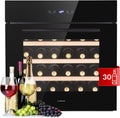 Klarstein Weinkühlschrank, 1 Zonen Getränkekühlschrank Klein, Wein-Kühlschrank Klein mit Glastür, Indoor/Outdoor Flaschenkühlschrank, 30 Flaschen