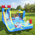 Bonnlo hüpfburg Indoor/Outdoor Pool, Spielhaus Outdoor für Kinder ab 3 Jahre (Blau-XXL)