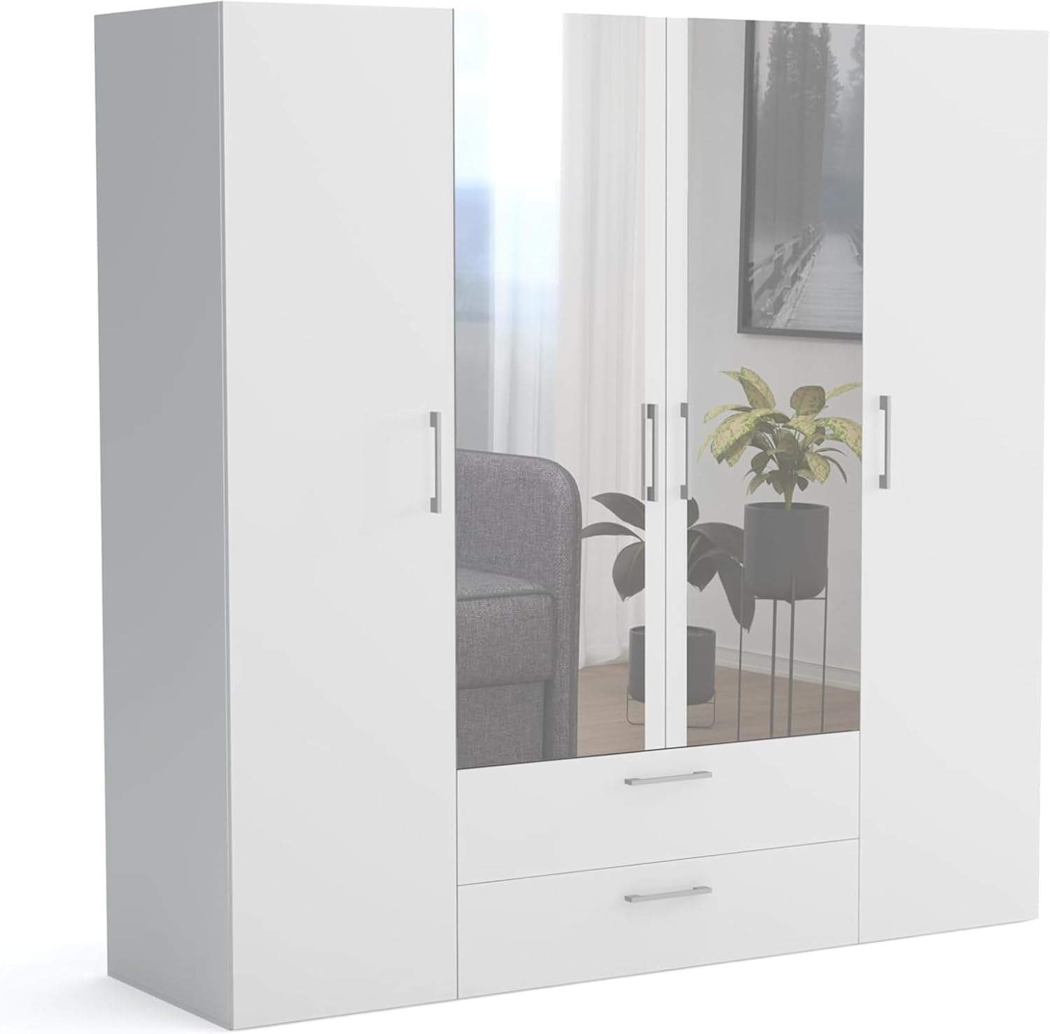 Brent - Kleiderschrank, Garderobenschrank (BxHxT) 200 × 200 × 60 cm, Stauraum
