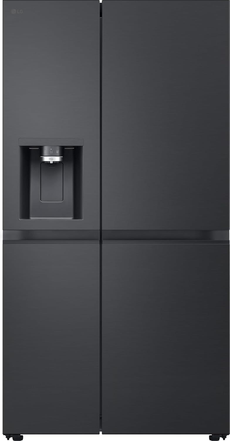 LG GSLE91EVAC Side by Side Kühlschrank, 628 L, Total NoFrost, Smart Inverter Kompressor, App-Steuerung, Multi-Door Kühlschrank mit Gefrierfach